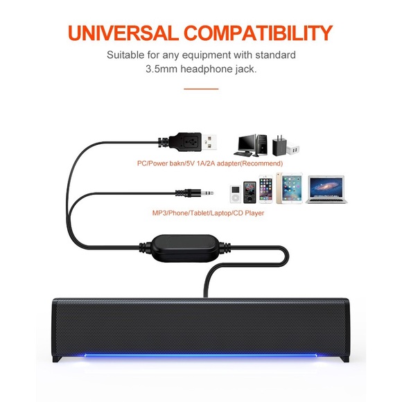 ***NEW IN BOX*** Desktop Computer Soundbar style speaker. - Picture 6 of 6